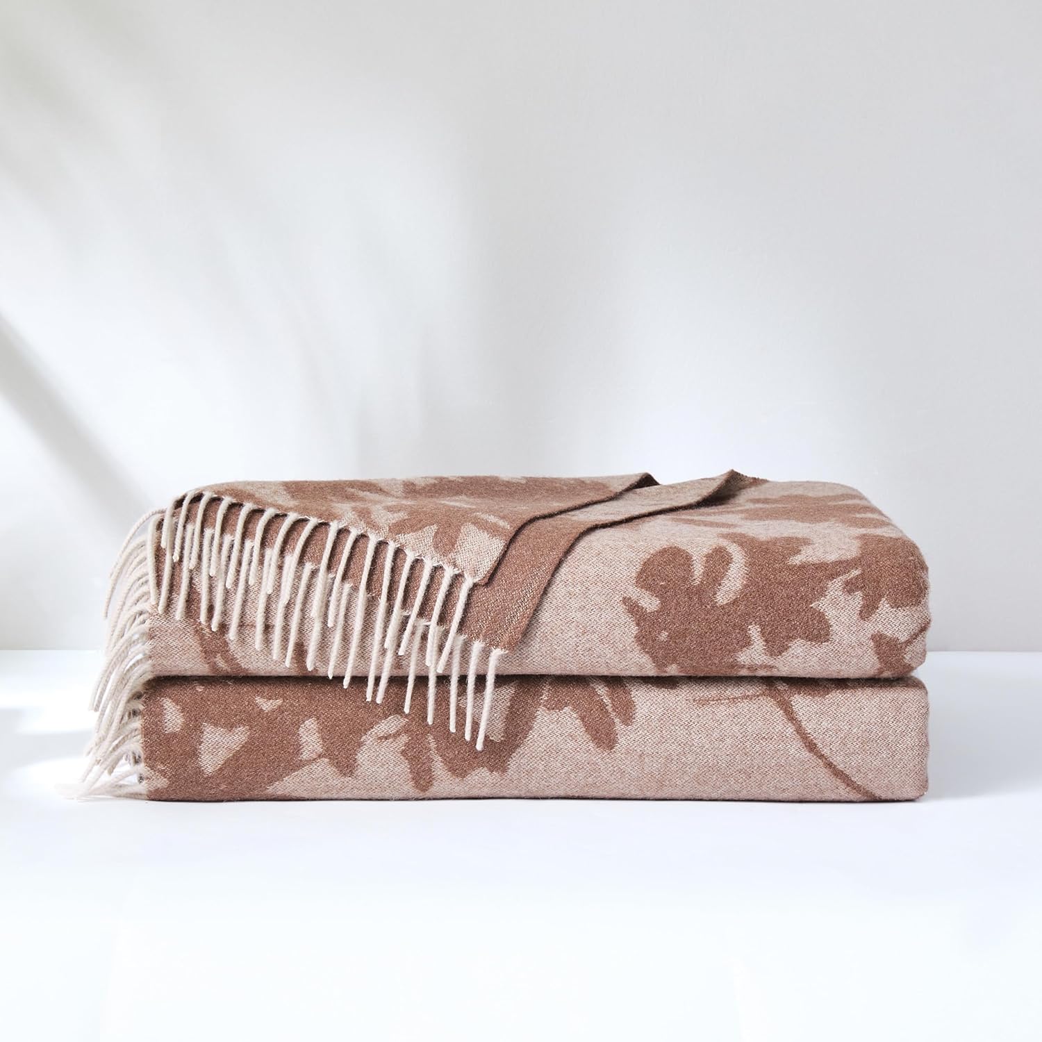 Lush Decor x Chuks Collins Sylvan Drift Throw Blanket Single 60" W x 70" L Brown - Cozy Wool Blanket - Botanical Throw - Super Soft Blanket for Bed, Couch, or Chair - Image 4