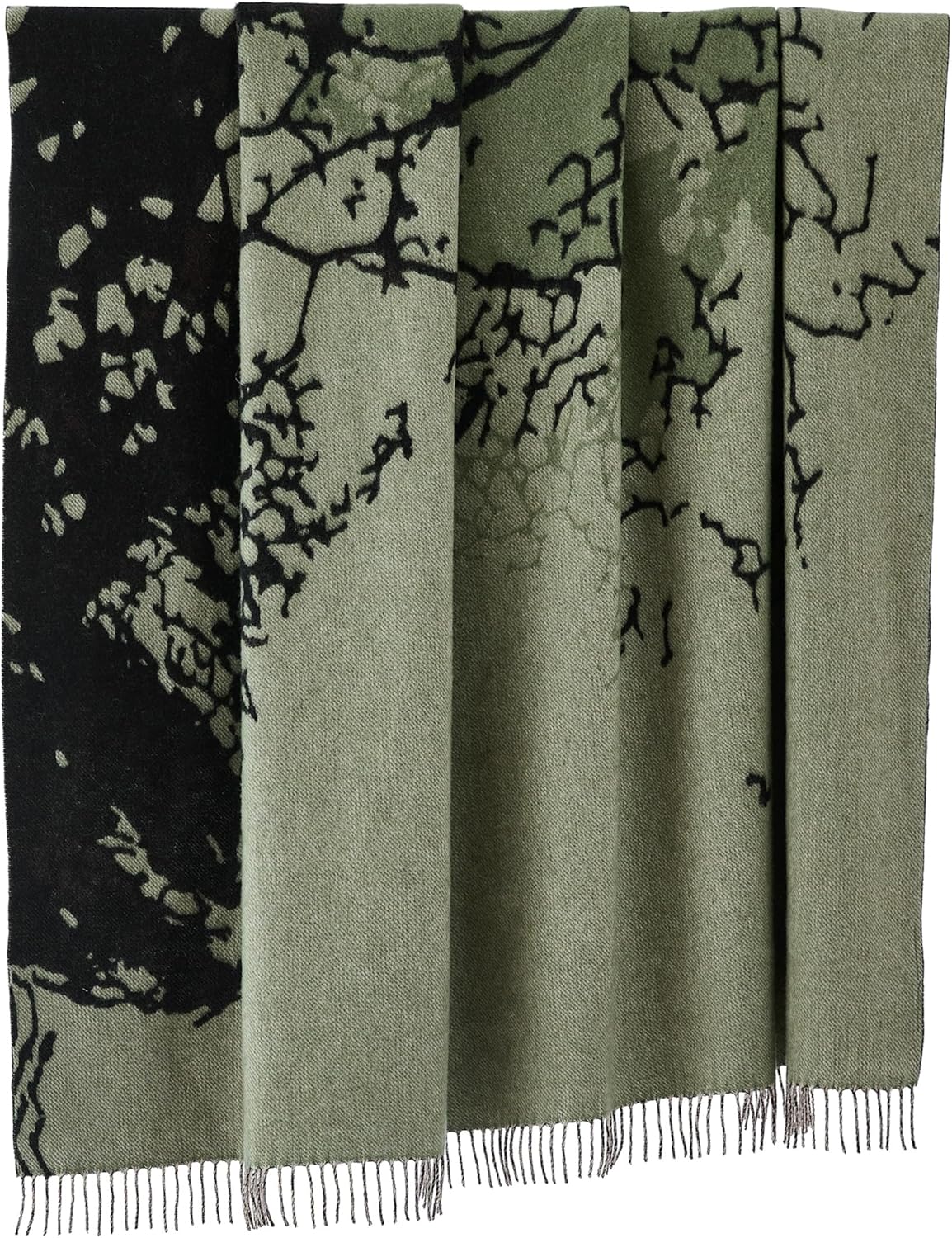 Lush Decor x Chuks Collins Threaded Roots Throw Blanket Single 60" W x 70" L Green - Cozy Wool Blanket - Green Throw - Super Soft Blanket for Bed, Couch, or Chair - Image 6
