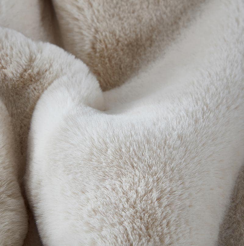 Luxury Chinchilla Faux Fur Throw Blanket (50" x 60") - Image 2