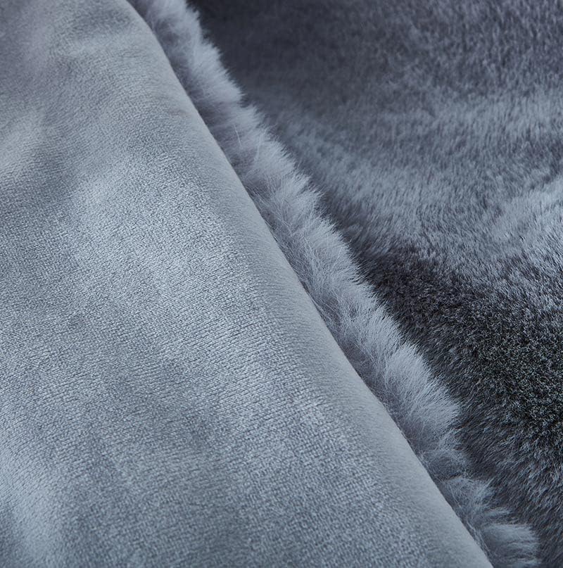 Luxury Chinchilla Faux Fur Throw Blanket (50" x 60") - Image 4