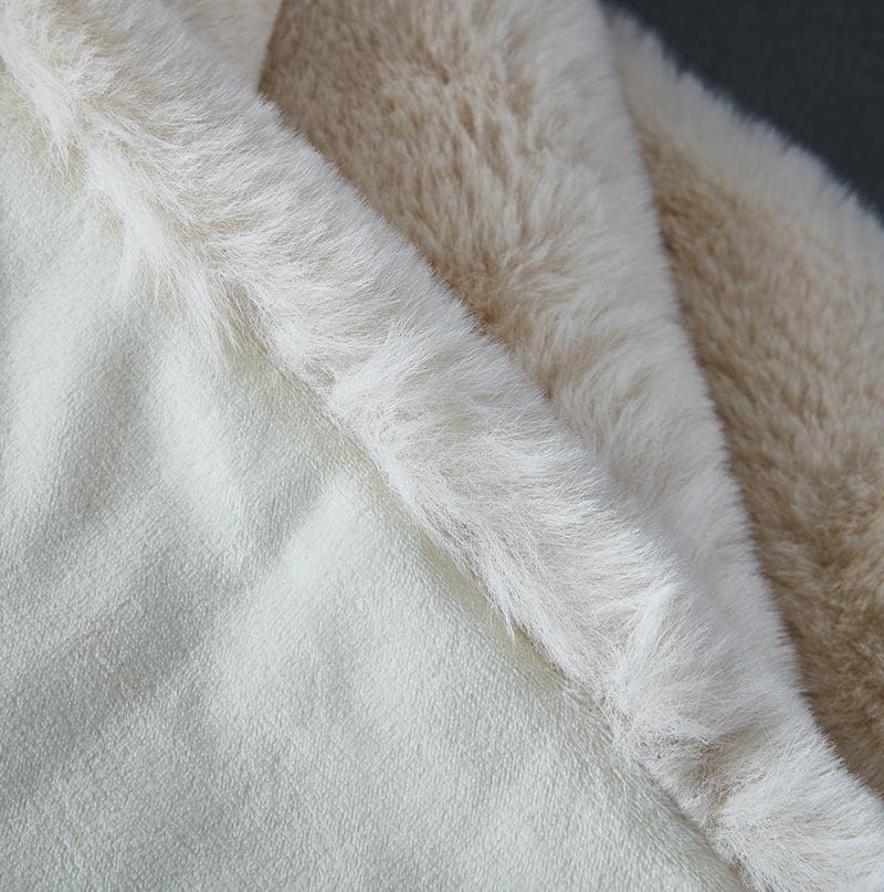 Luxury Chinchilla Faux Fur Throw Blanket (50" x 60") - Image 6