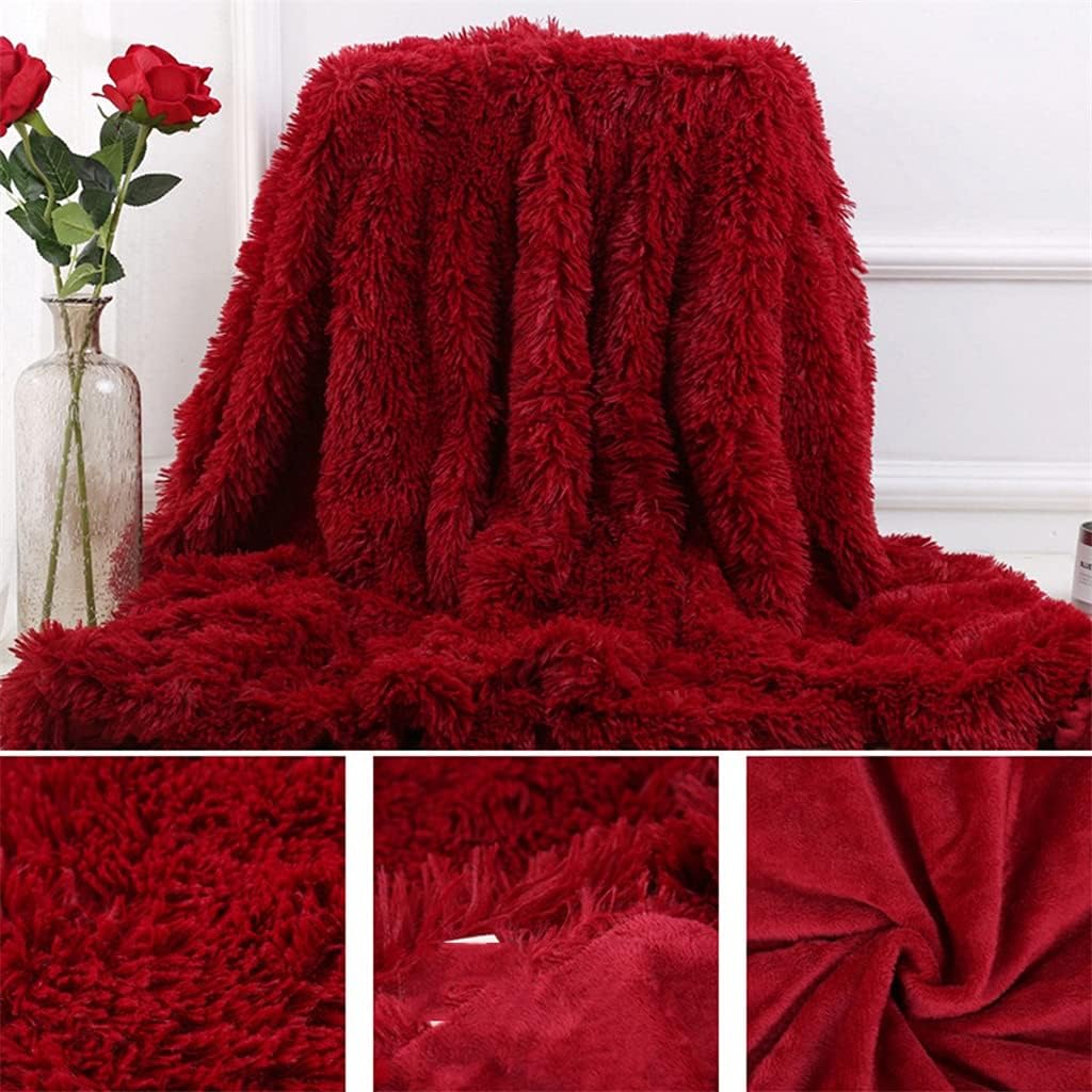 MAKEJ Soft Fluffy Shaggy Warm Bed Sofa Bedspread Bedding Sheet Throw Blanket(E,160 * 200cm) - Image 3