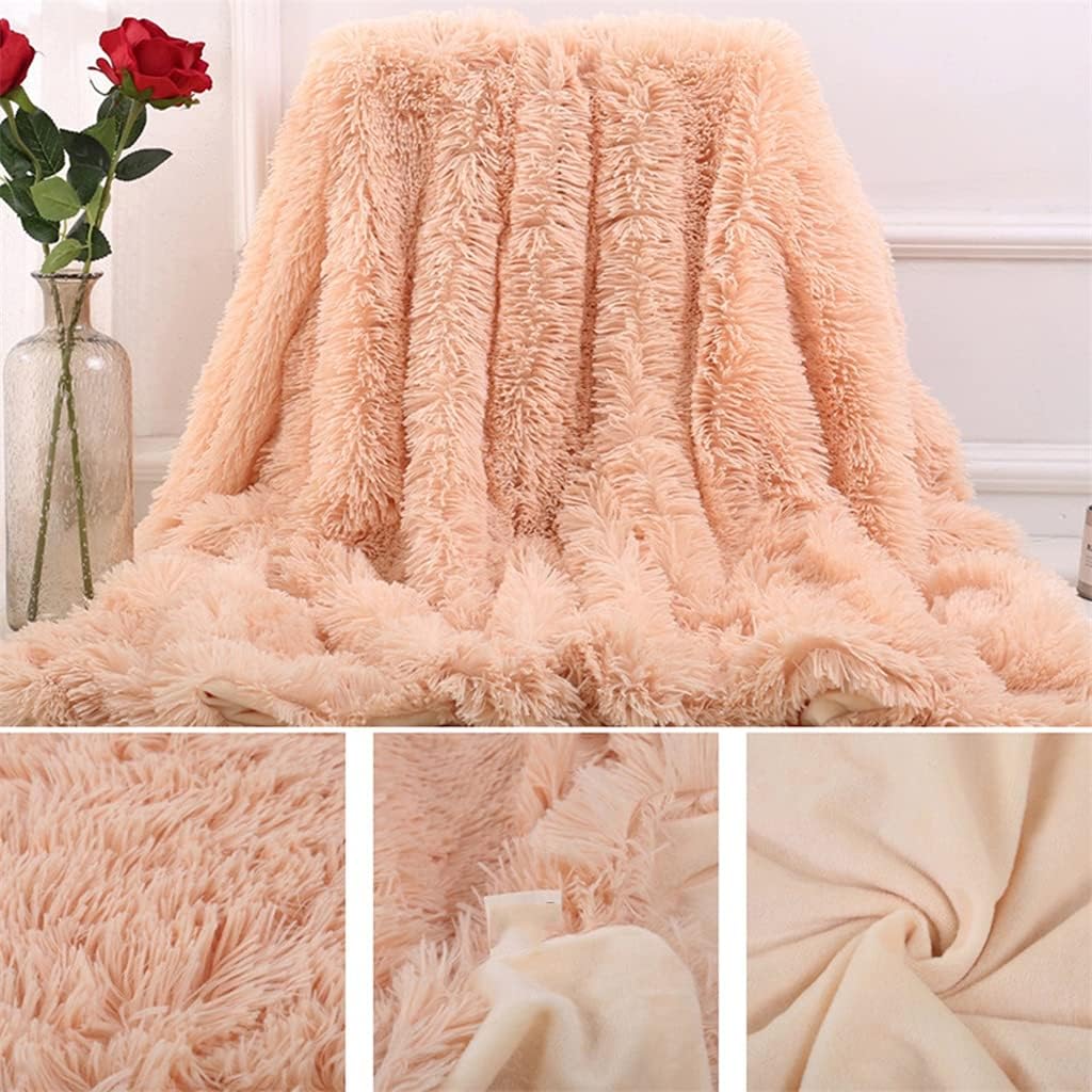 MAKEJ Soft Fluffy Shaggy Warm Bed Sofa Bedspread Bedding Sheet Throw Blanket(E,160 * 200cm) - Image 4