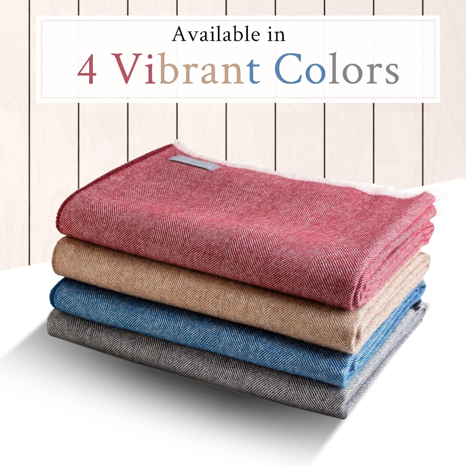 Maloca Alpaca - 100% Baby Alpaca Wool Herringbone Weave - Limited Production Ethically Sourced Throw Blanket Warmer Than Wool - Decorative Comfy Blanket for Couch, Sofa, or Beds - Indigo - Image 4