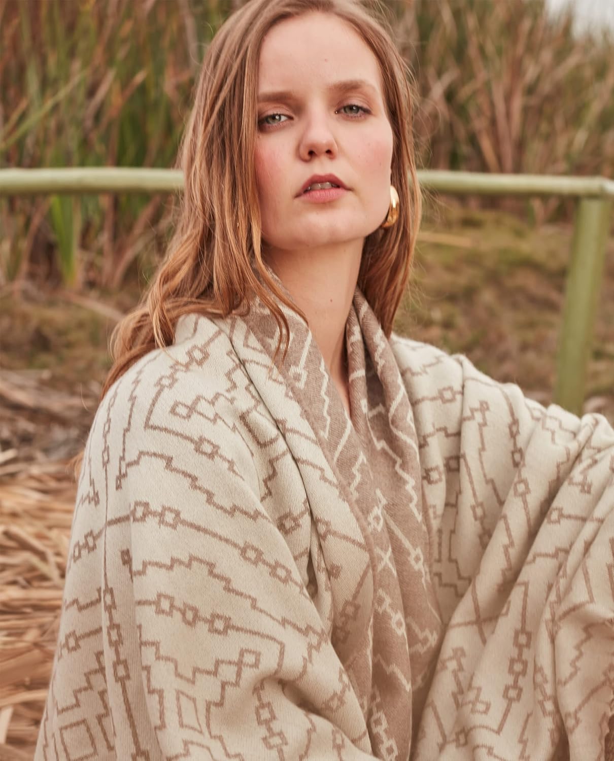 Maras 100% Baby Alpaca Wool Throw Blanket Large Sand\/Ivory i##e##s: Ultra-Soft ^^ Luxurious ^^ All-Season ^^ Cozy Wrap ^^ Bed & Sofa Blanket ^^ Indoor ^^ Outdoor & Travel ^^ for Men & Women ^^ Winter Blanket :i##e##s - Image 9