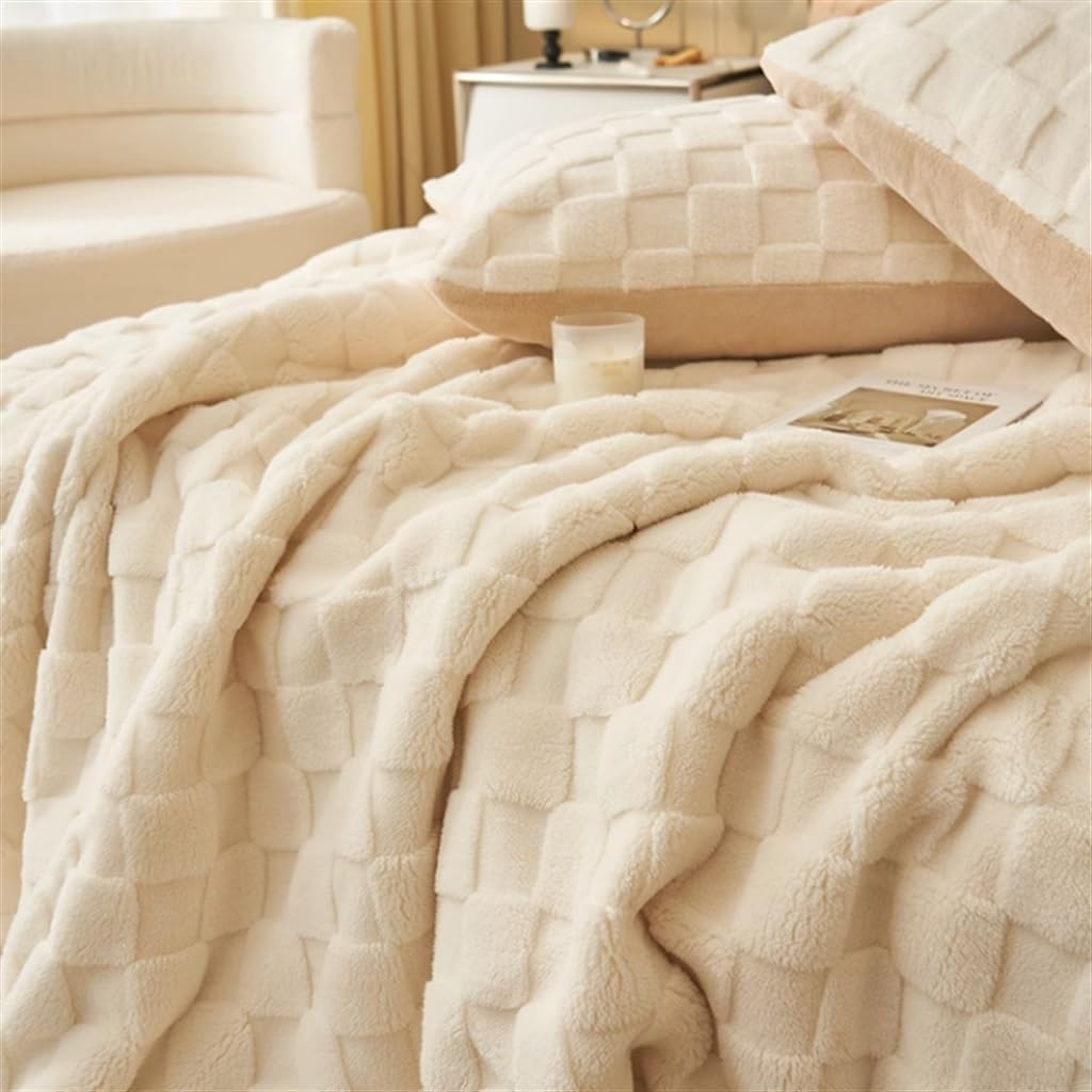 MVUYO Thick Milk Fleece Blanket Office Nap Blanket Sofa Throw Blanket Flannel Coral Fleece Sheets for Bed(180 * 200cm) - Image 5