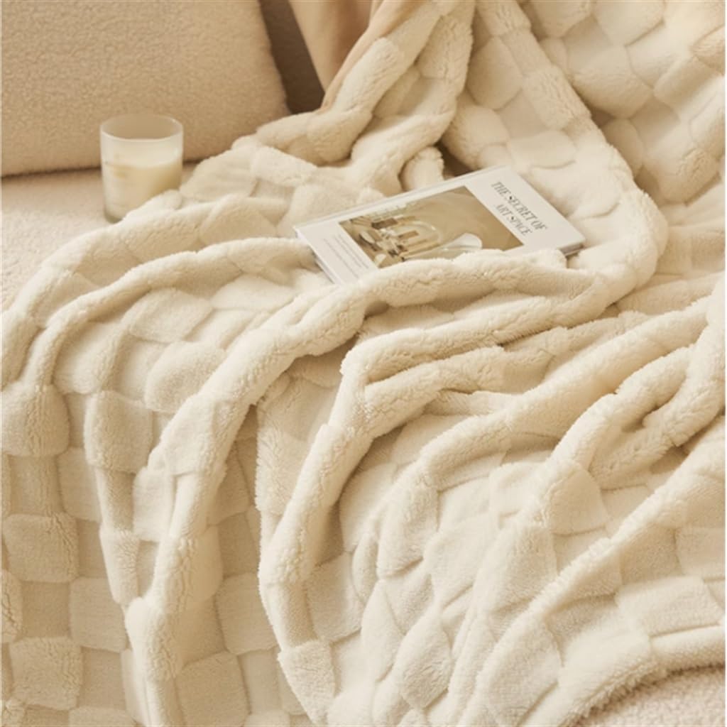 MVUYO Thick Milk Fleece Blanket Office Nap Blanket Sofa Throw Blanket Flannel Coral Fleece Sheets for Bed(180 * 200cm) - Image 4
