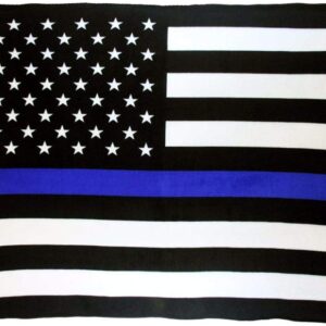MWS Wholesale (12) USA Thin Blue Line 50x60 Polar Fleece Blanket Throw Plush