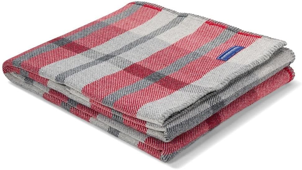 Northfield Plaid Wool Throw Blanket (Heritage Beige) - Image 5