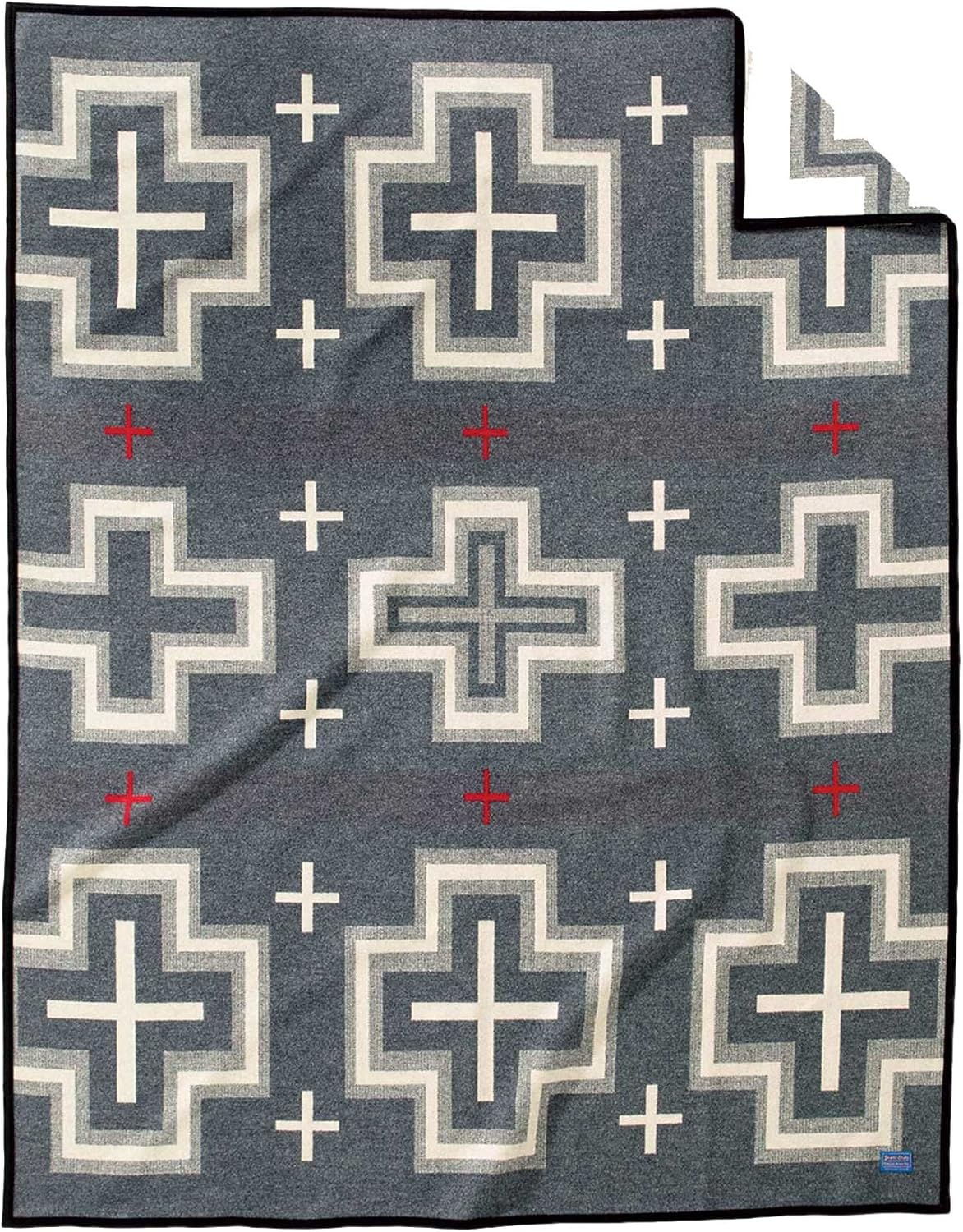 Pendleton Jacquard Unnapped Blanket 64" x 80" - Wool Cotton, Reversible, Lightweight, Soft, Ultrasuede Binding, Packable Throw for Home and Travel - San Miguel - Image 5