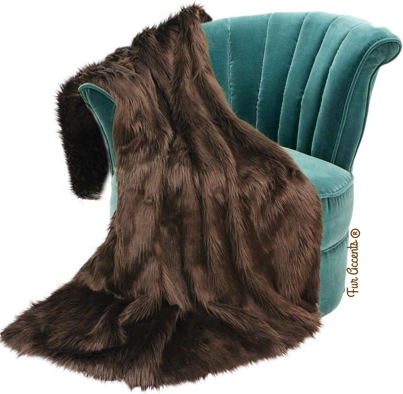 Plush Faux Fur - Throw Blanket - Fashion Fur - King Size Navy Blue Bedspread - Shaggy - Shag - Fur Accents (King, Navy Blue) - Image 40