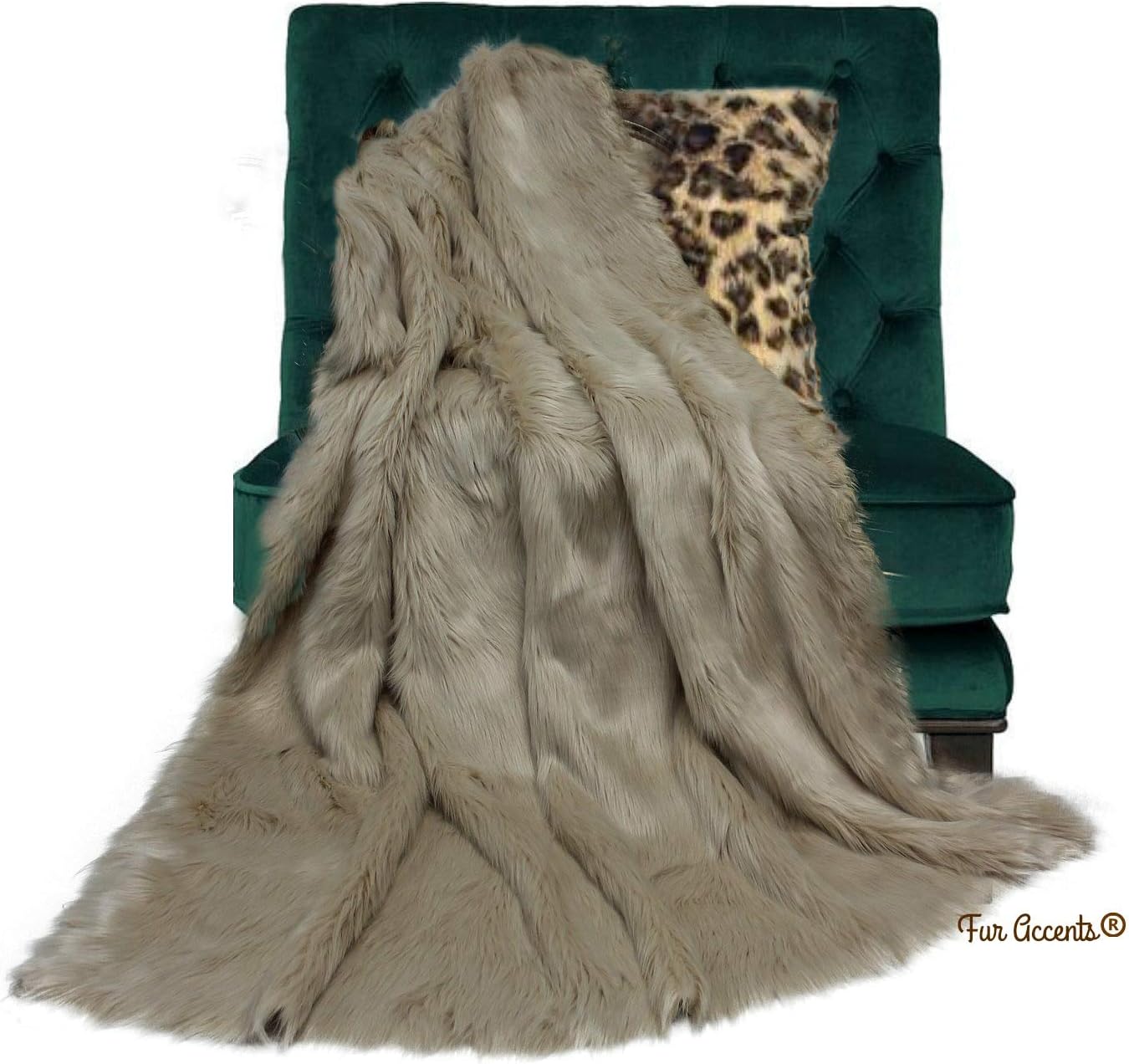 Plush Faux Fur - Throw Blanket - Fashion Fur - King Size Navy Blue Bedspread - Shaggy - Shag - Fur Accents (King, Navy Blue) - Image 18