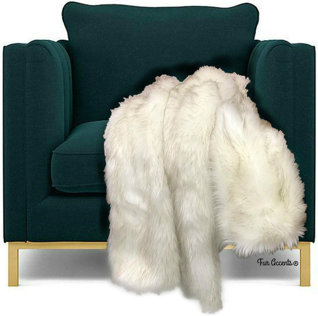 Plush Faux Fur - Throw Blanket - Fashion Fur - King Size Navy Blue Bedspread - Shaggy - Shag - Fur Accents (King, Navy Blue) - Image 25