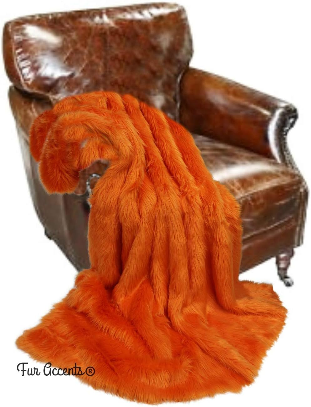 Plush Faux Fur - Throw Blanket - Fashion Fur - King Size Navy Blue Bedspread - Shaggy - Shag - Fur Accents (King, Navy Blue) - Image 17