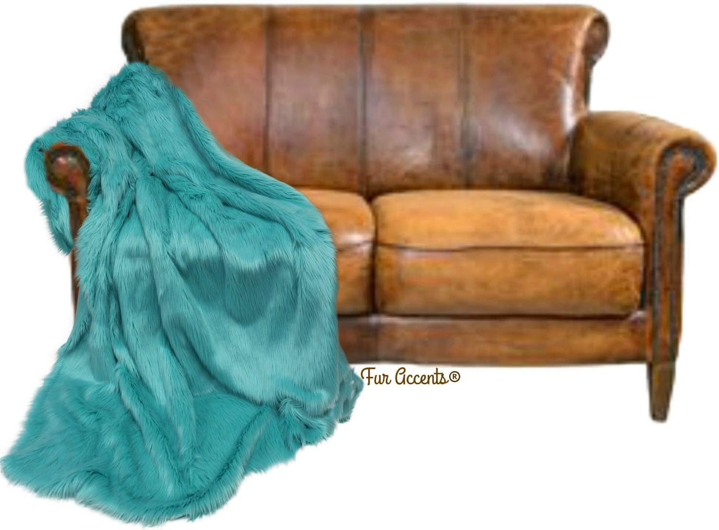 Plush Faux Fur - Throw Blanket - Fashion Fur - King Size Navy Blue Bedspread - Shaggy - Shag - Fur Accents (King, Navy Blue) - Image 16