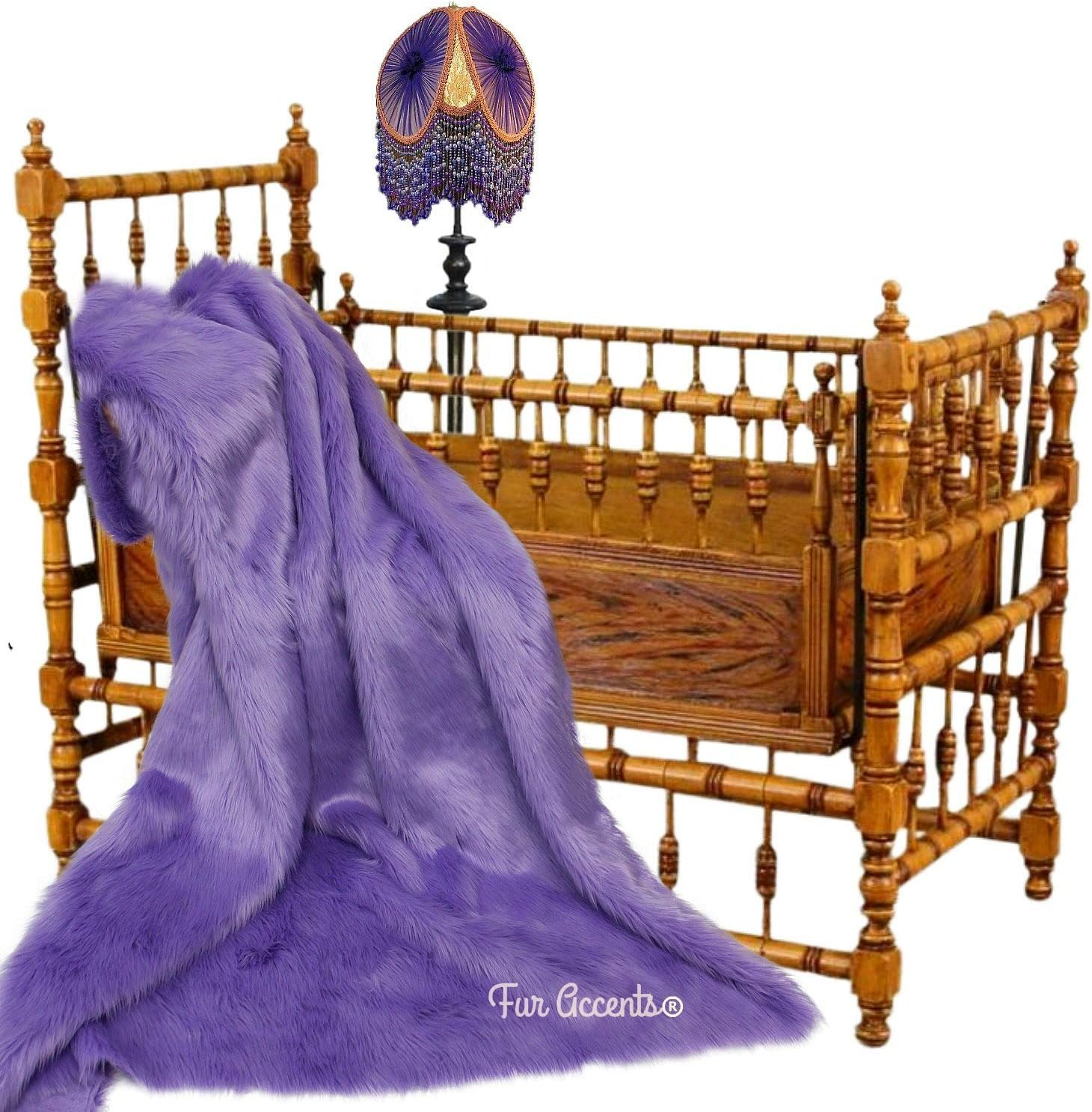 Plush Faux Fur - Throw Blanket - Fashion Fur - King Size Navy Blue Bedspread - Shaggy - Shag - Fur Accents (King, Navy Blue) - Image 32