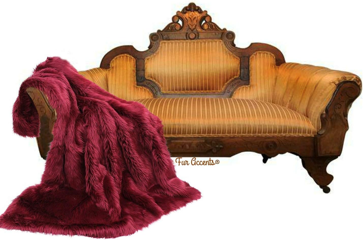 Plush Faux Fur - Throw Blanket - Fashion Fur - King Size Navy Blue Bedspread - Shaggy - Shag - Fur Accents (King, Navy Blue) - Image 24