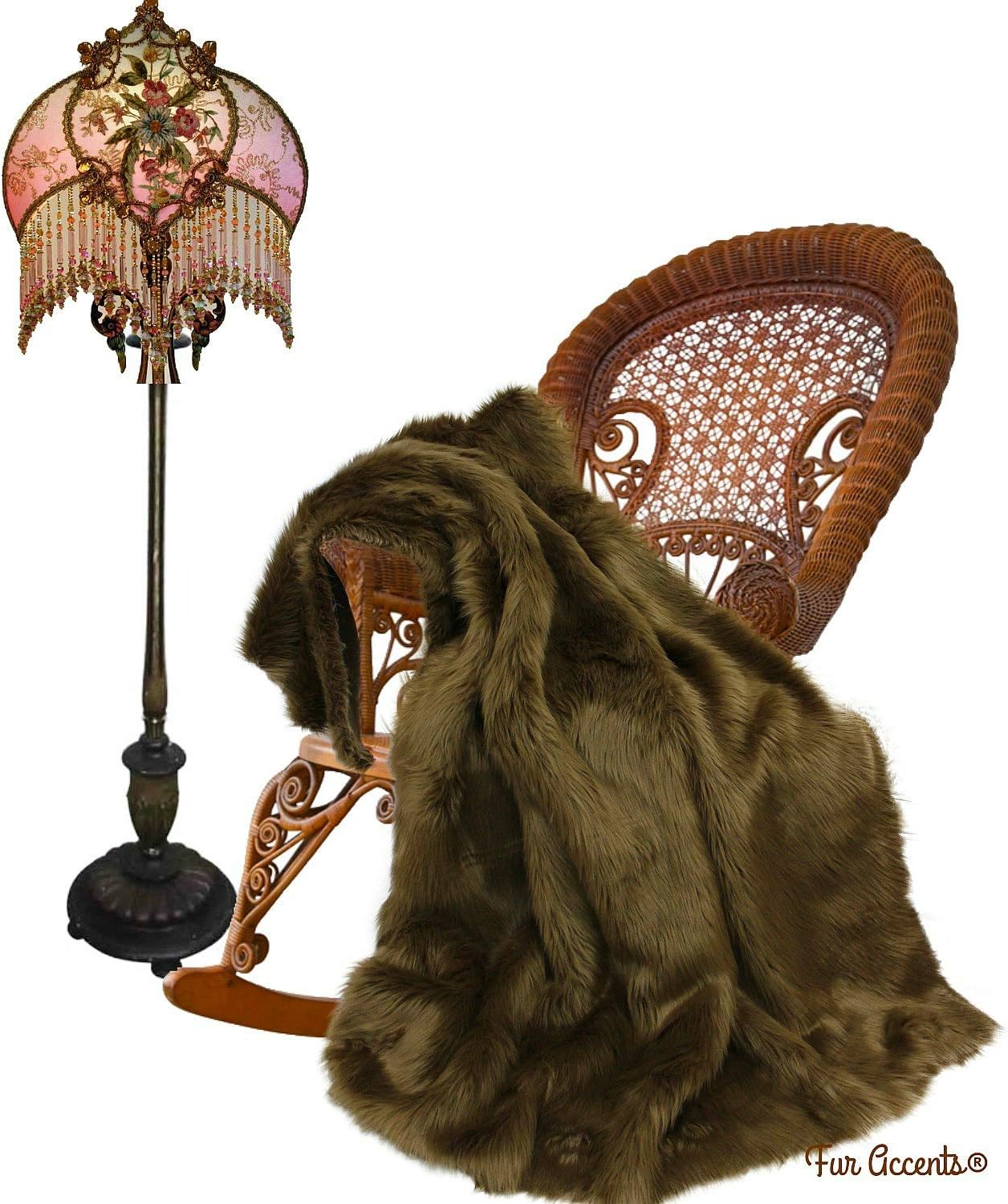 Plush Faux Fur - Throw Blanket - Fashion Fur - King Size Navy Blue Bedspread - Shaggy - Shag - Fur Accents (King, Navy Blue) - Image 26