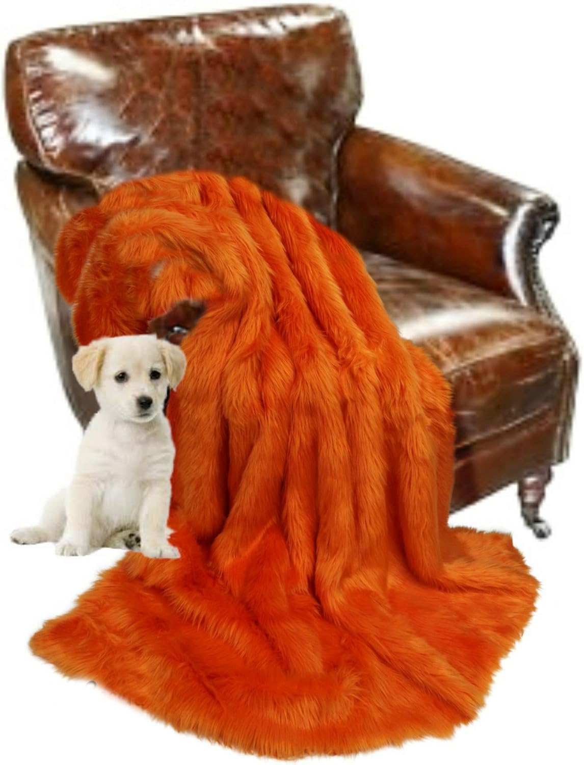 Plush Faux Fur - Throw Blanket - Fashion Fur - Rich Burgundy Wine Color - Shaggy - Shag - Fur Accents (3'x5', Burgundy Wine) - Image 18