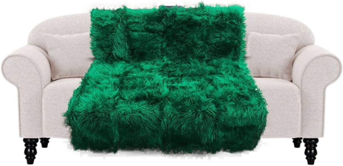 Plush Faux Fur - Throw Blanket - Fashion Fur - Rich Burgundy Wine Color - Shaggy - Shag - Fur Accents (3'x5', Burgundy Wine) - Image 45