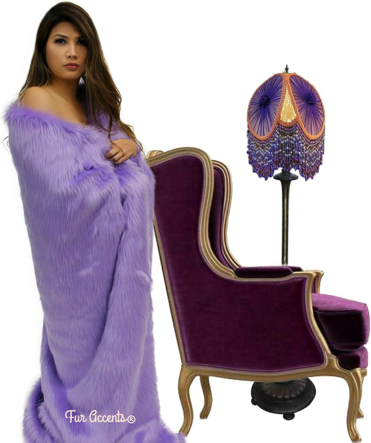 Plush Faux Fur - Throw Blanket - Fashion Fur - Rich Burgundy Wine Color - Shaggy - Shag - Fur Accents (3'x5', Burgundy Wine) - Image 15