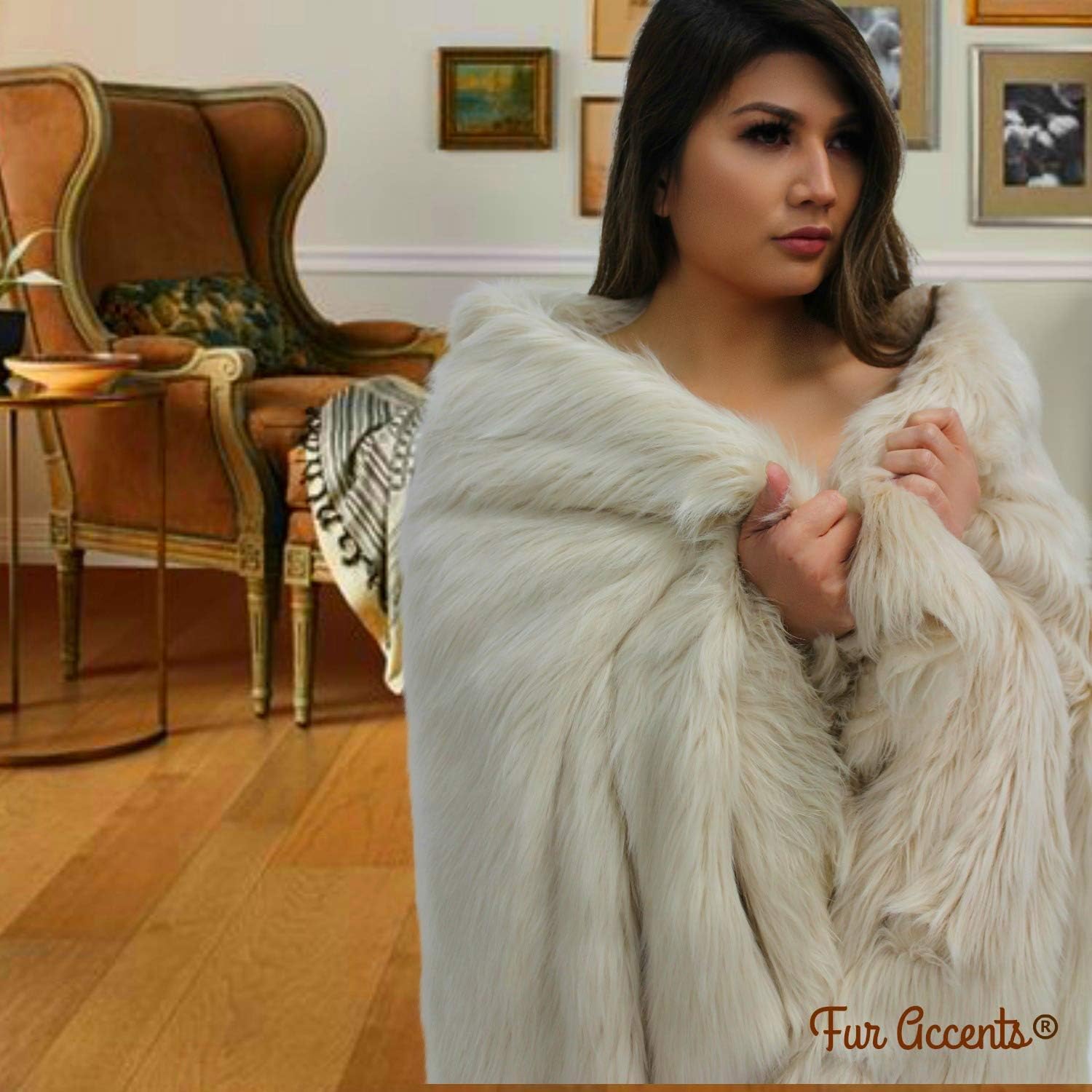 Plush Faux Fur - Throw Blanket - Fashion Fur - Rich Burgundy Wine Color - Shaggy - Shag - Fur Accents (3'x5', Burgundy Wine) - Image 22