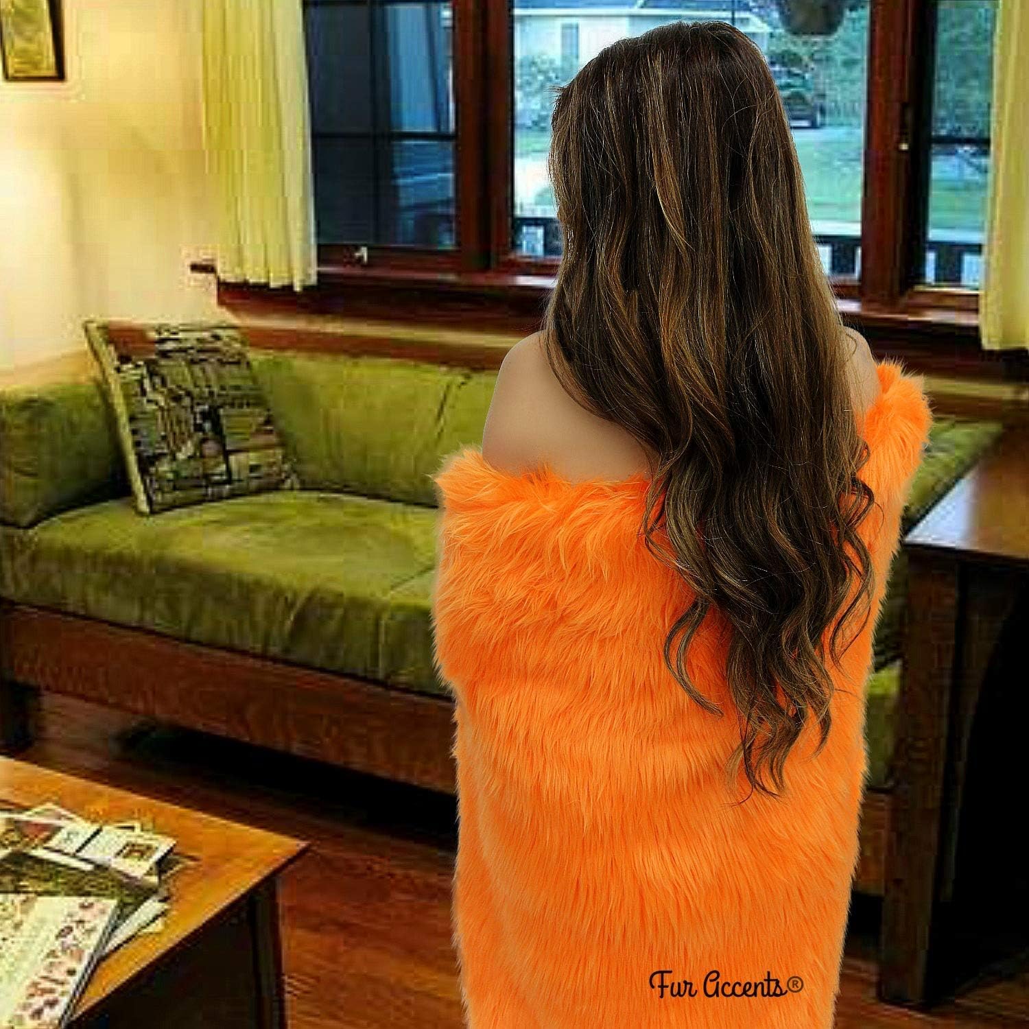 Plush Faux Fur - Throw Blanket - Fashion Fur - Rich Burgundy Wine Color - Shaggy - Shag - Fur Accents (3'x5', Burgundy Wine) - Image 32