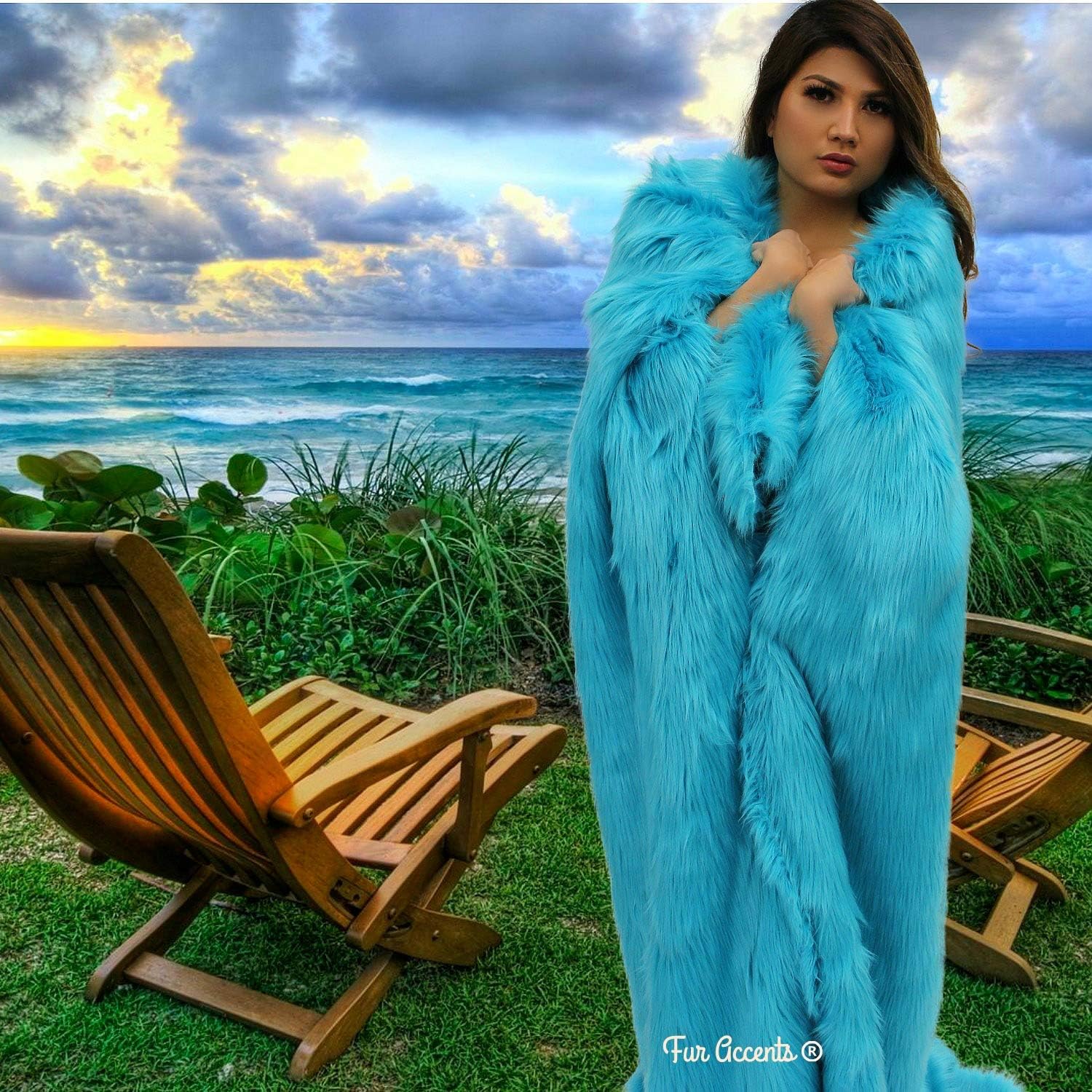 Plush Faux Fur - Throw Blanket - Fashion Fur - Rich Burgundy Wine Color - Shaggy - Shag - Fur Accents (3'x5', Burgundy Wine) - Image 16