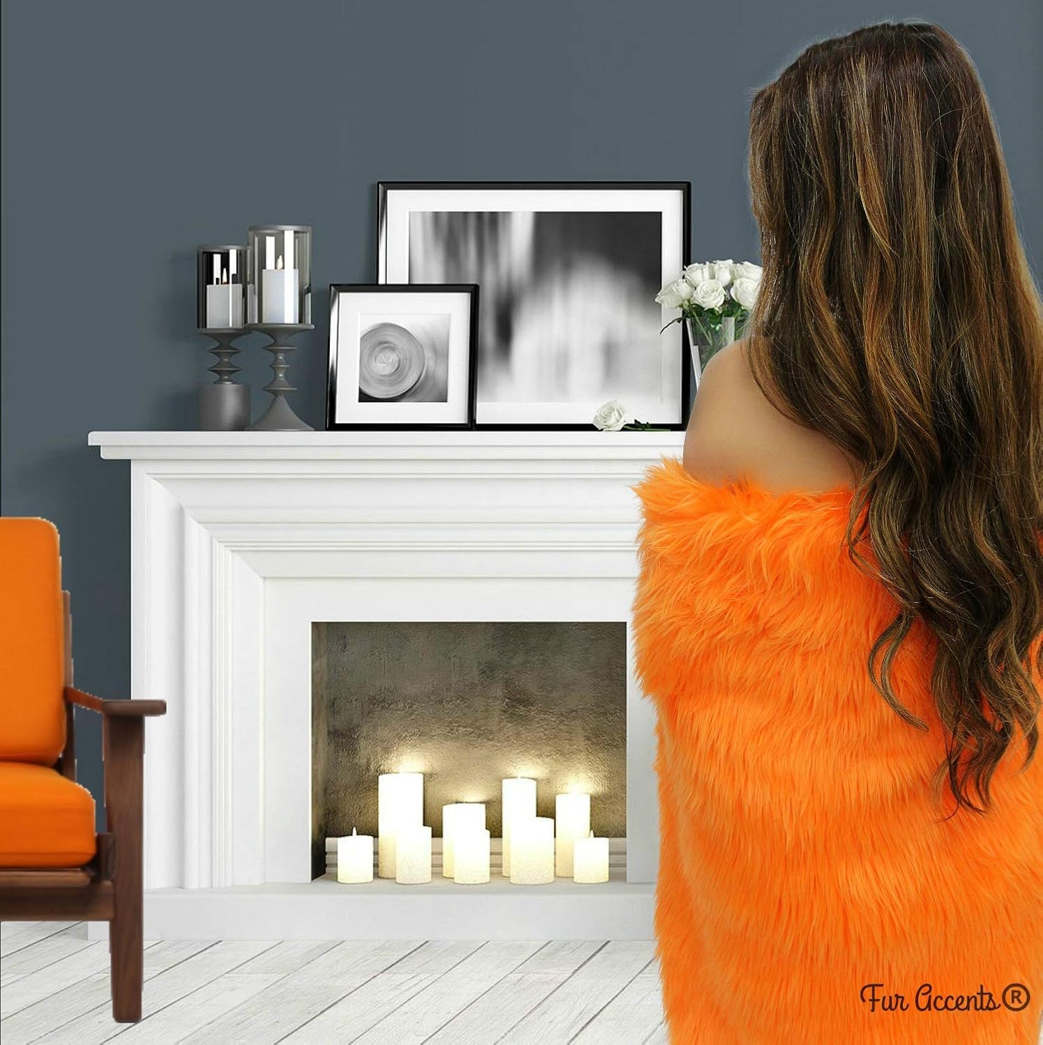 Plush Faux Fur - Throw Blanket - Fashion Fur - Rich Burgundy Wine Color - Shaggy - Shag - Fur Accents (3'x5', Burgundy Wine) - Image 46