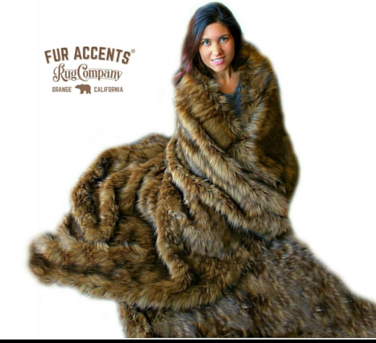 Plush Faux Fur - Throw Blanket - Fashion Fur - Rich Burgundy Wine Color - Shaggy - Shag - Fur Accents (3'x5', Burgundy Wine) - Image 41