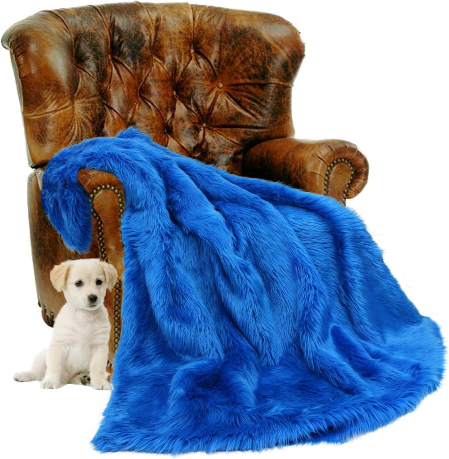 Plush Faux Fur - Throw Blanket - Fashion Fur - Rich Burgundy Wine Color - Shaggy - Shag - Fur Accents (3'x5', Burgundy Wine) - Image 13