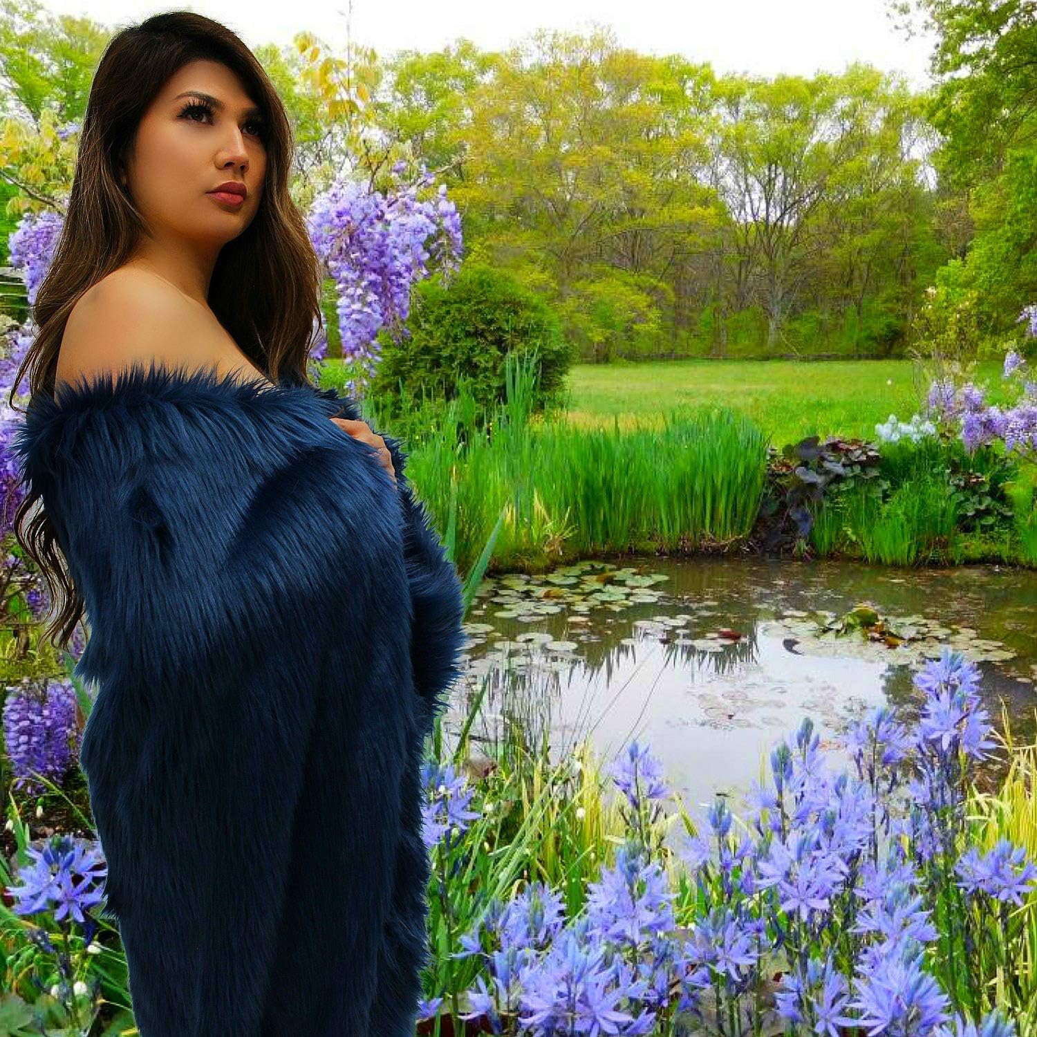 Plush Faux Fur - Throw Blanket - Fashion Fur - Rich Burgundy Wine Color - Shaggy - Shag - Fur Accents (3'x5', Burgundy Wine) - Image 12