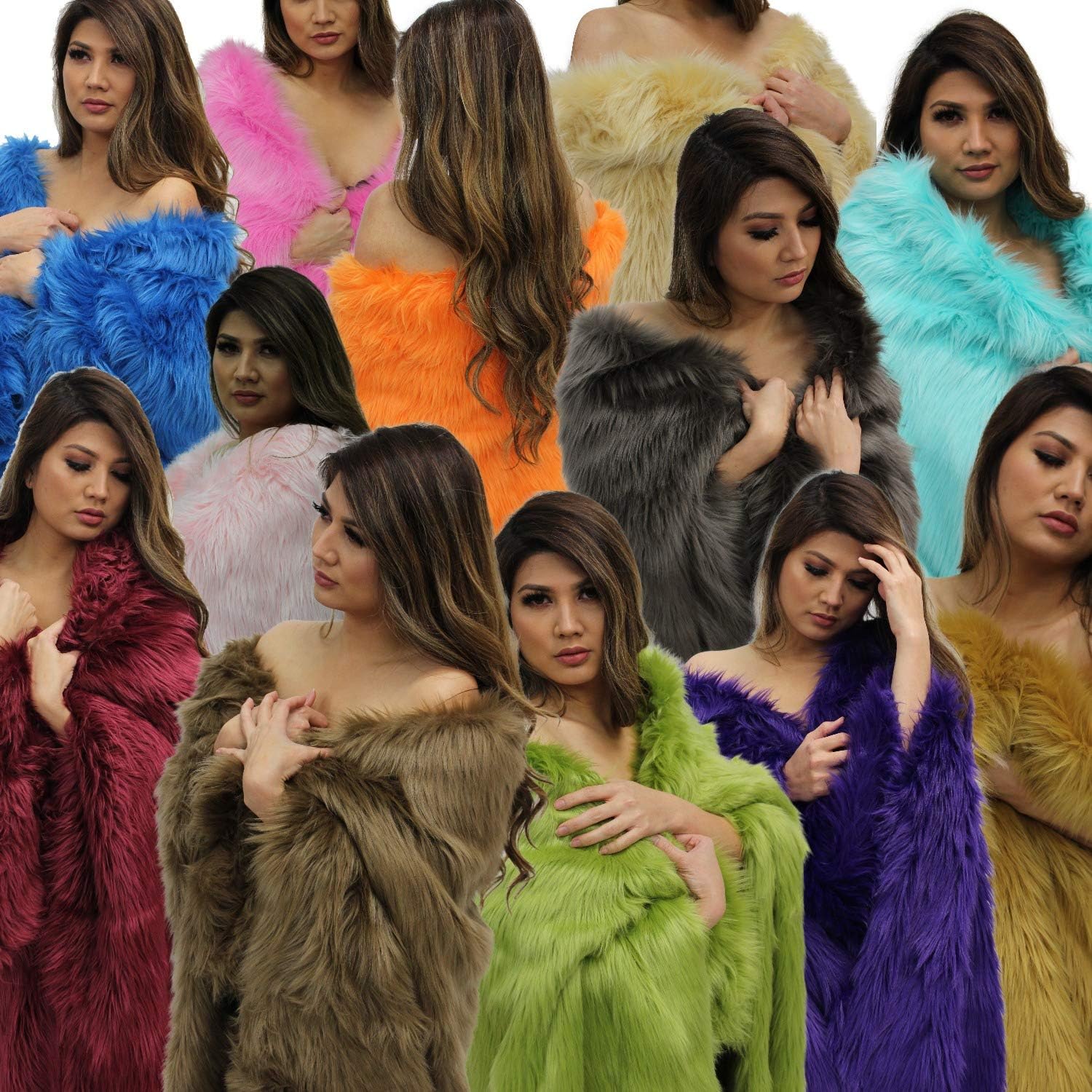 Plush Faux Fur - Throw Blanket - Fashion Fur - Small Olive Green Throw - Shaggy - Shag - Fur Accents 60"x72" - Image 3