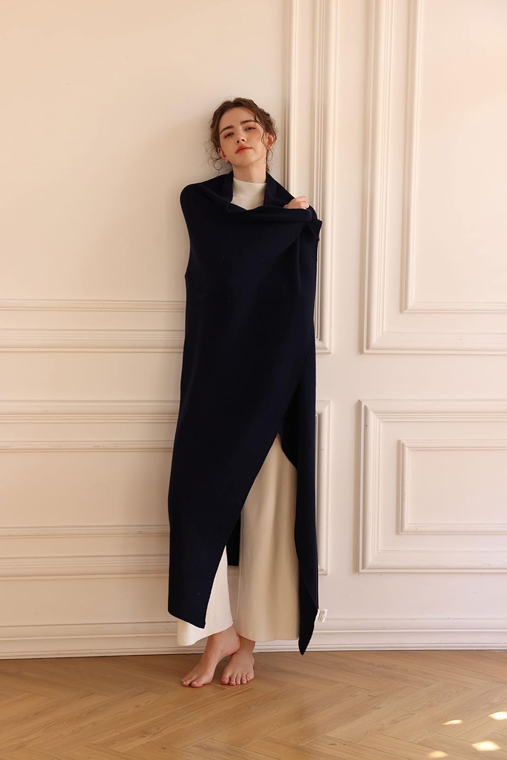 Pure Cashmere Throw Blanket, Luxury Design with Gift Box - Image 9