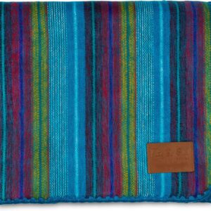 QISU Alpaca Wool Blanket Throw 85 x 65 inches Blue Variegated i##e##s: Ultra-Soft ^^ Warm ^^ Large ^^ Hypoallergenic ^^ Non-Itchy ^^ Non-Scratchy ^^ Breathable ^^ Beautiful ^^ Variegated :i##e##s