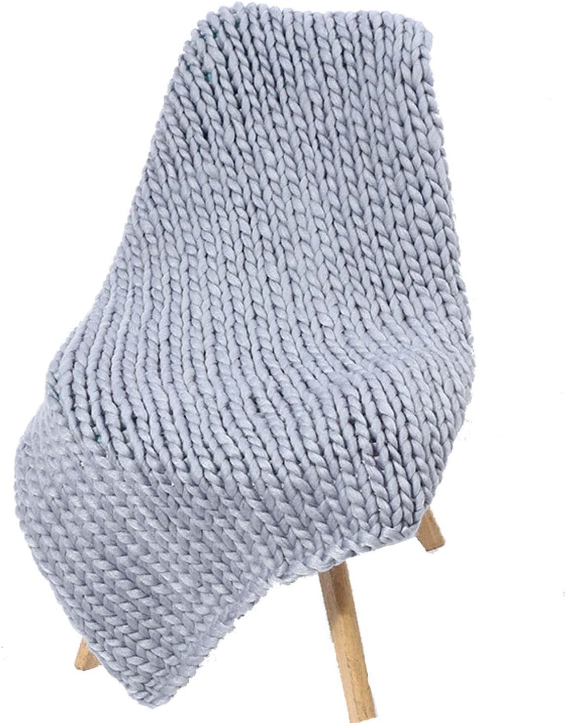 RGRE Soft Luxury Chunky Knitted Blankets 79x79 inches, Hand Made Chunky Knit Throw Blanket, Large Thick Wool Bulky Knitting Throw, Warm Cozy Woven Blankets for Couch Bed Chair - Image 12