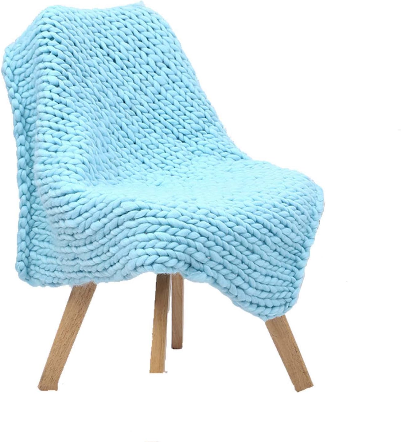 RGRE Soft Luxury Chunky Knitted Blankets 79x79 inches, Hand Made Chunky Knit Throw Blanket, Large Thick Wool Bulky Knitting Throw, Warm Cozy Woven Blankets for Couch Bed Chair - Image 9