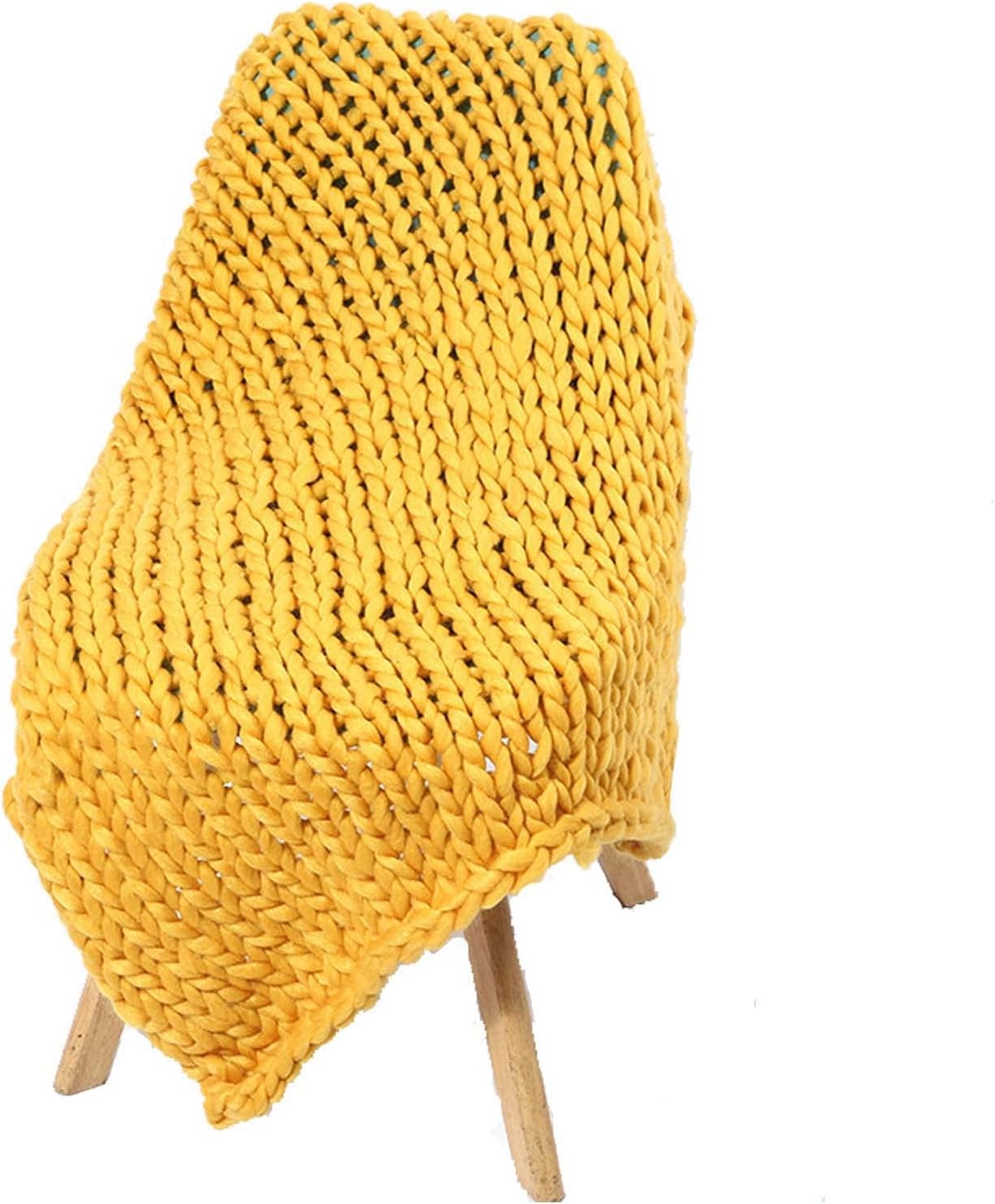 RGRE Soft Luxury Chunky Knitted Blankets 79x79 inches, Hand Made Chunky Knit Throw Blanket, Large Thick Wool Bulky Knitting Throw, Warm Cozy Woven Blankets for Couch Bed Chair - Image 14