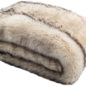 SAFAVIEH Coco Tips Throw Blanket, Taupe