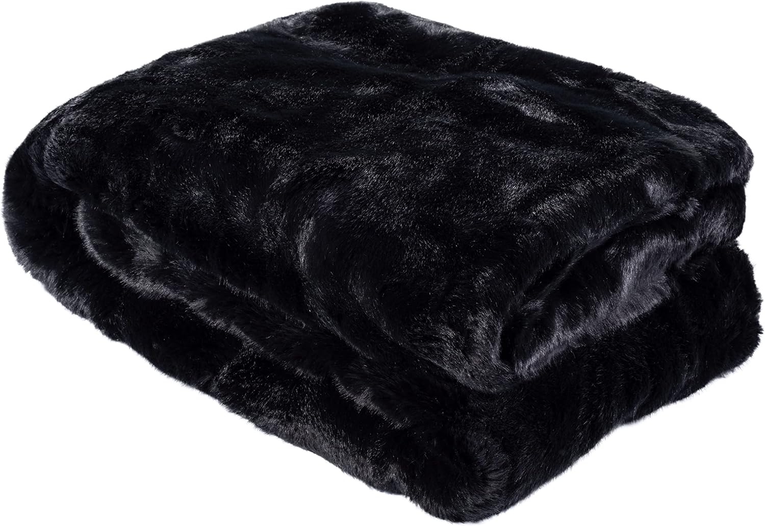 SAFAVIEH Faux Black Mink Throw Blanket, 60"x72" - Image 4