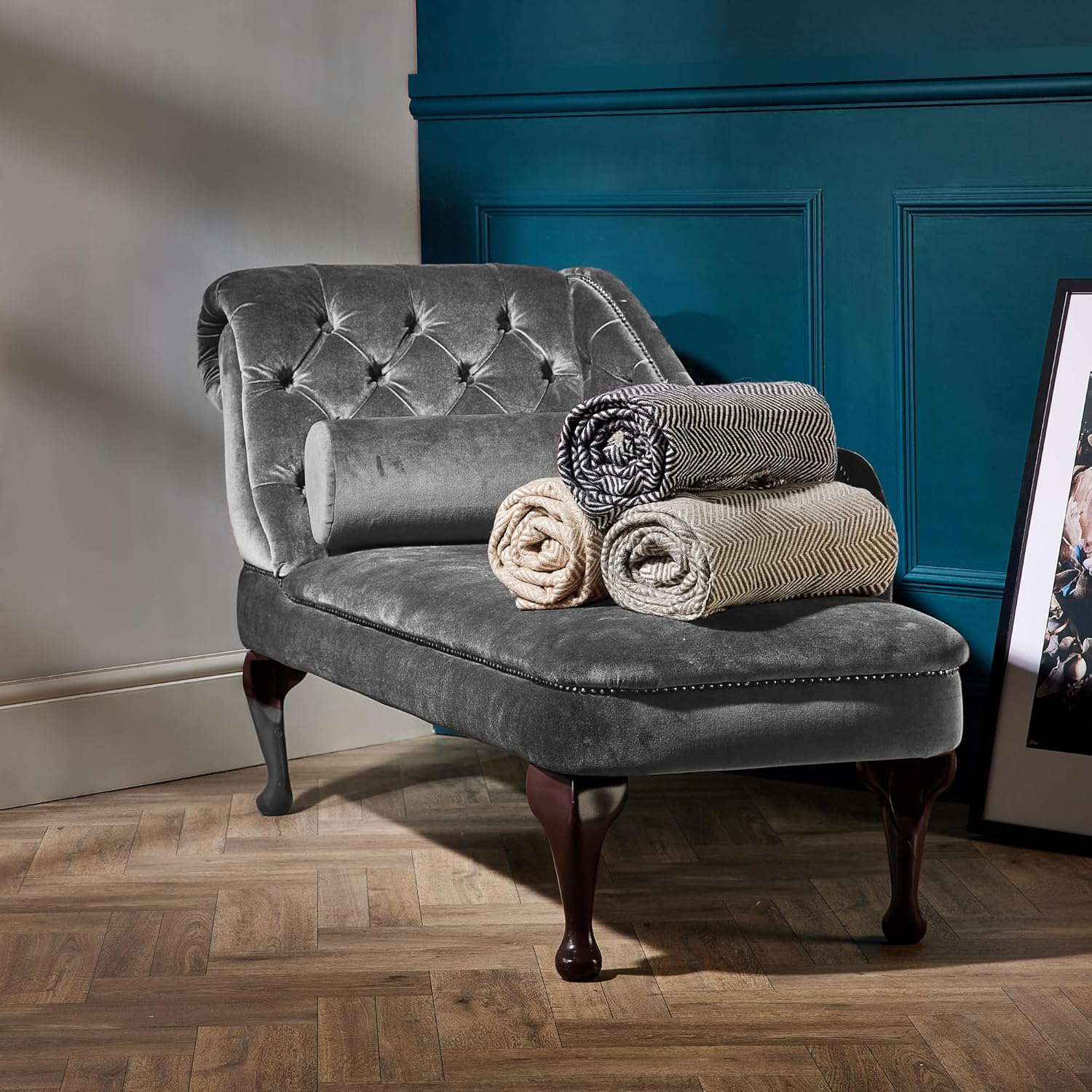 San Vera Luxurious XXL 100% Pure Cashmere Blanket Oversized Black Throw Blanket with Fringe 118 x 55 Inch Super Soft Warm for Home - Image 7