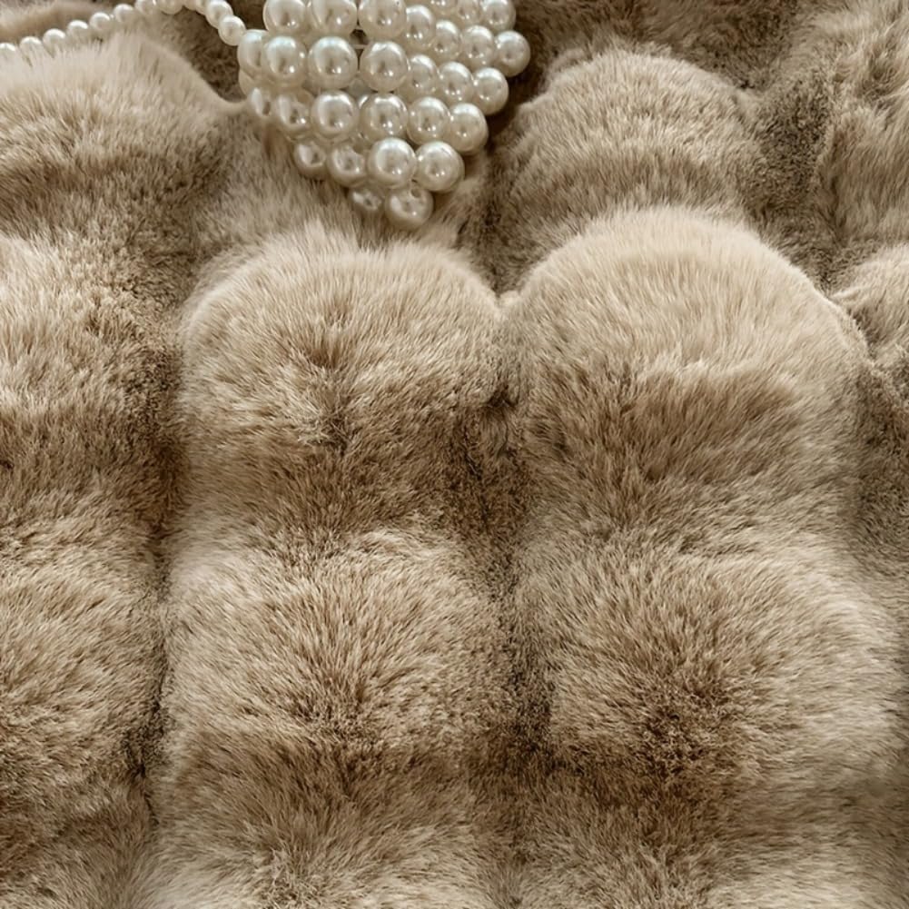 Soft Warm Plush Blanket - Fluffy Throw Nap Blanket for Couch Sofa Office Bed Camping Travel - All Season Gift Blanket - Image 3