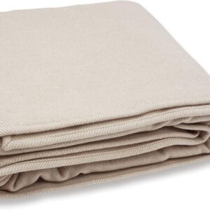 State Cashmere Herringbone Throw Blanket Merino Wool Cashmere Beige\/Ivory 90"x60" i##e##s: Soft ^^ Made with Merino Wool ^^ Sourced from Inner Mongolia ^^ Accent Blanket ^^ for Couch ^^ Sofa ^^ Twin Standard Bed :i##e##s