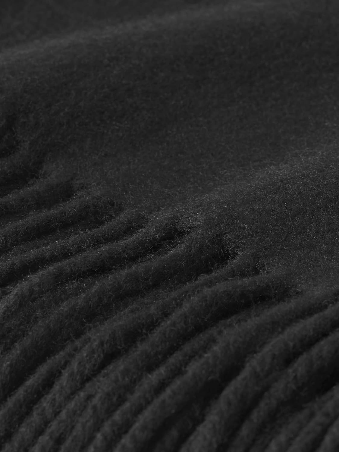 State Cashmere Home Throw Blanket with Decorative Fringe 100% Pure Cashmere Ultra Soft Accent Blanket for Couch, Sofa & Bed (Black, 60"x50") - Image 3