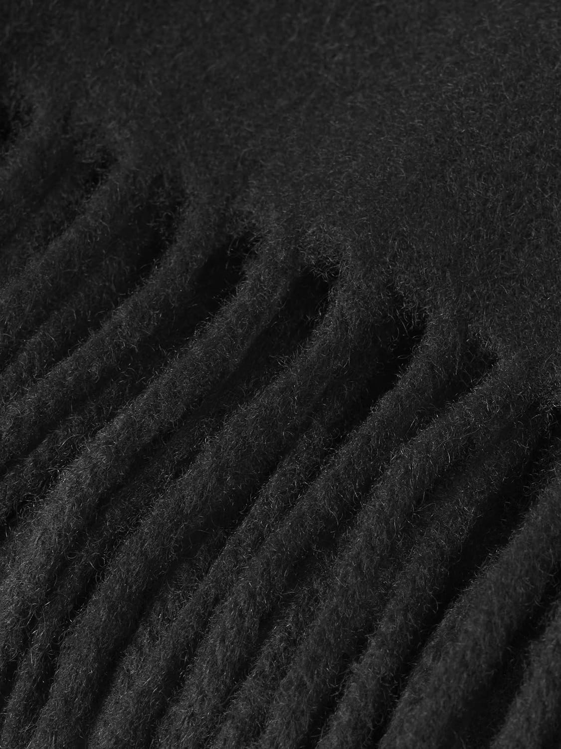 State Cashmere Home Throw Blanket with Decorative Fringe 100% Pure Cashmere Ultra Soft Accent Blanket for Couch, Sofa & Bed (Black, 60"x50") - Image 5