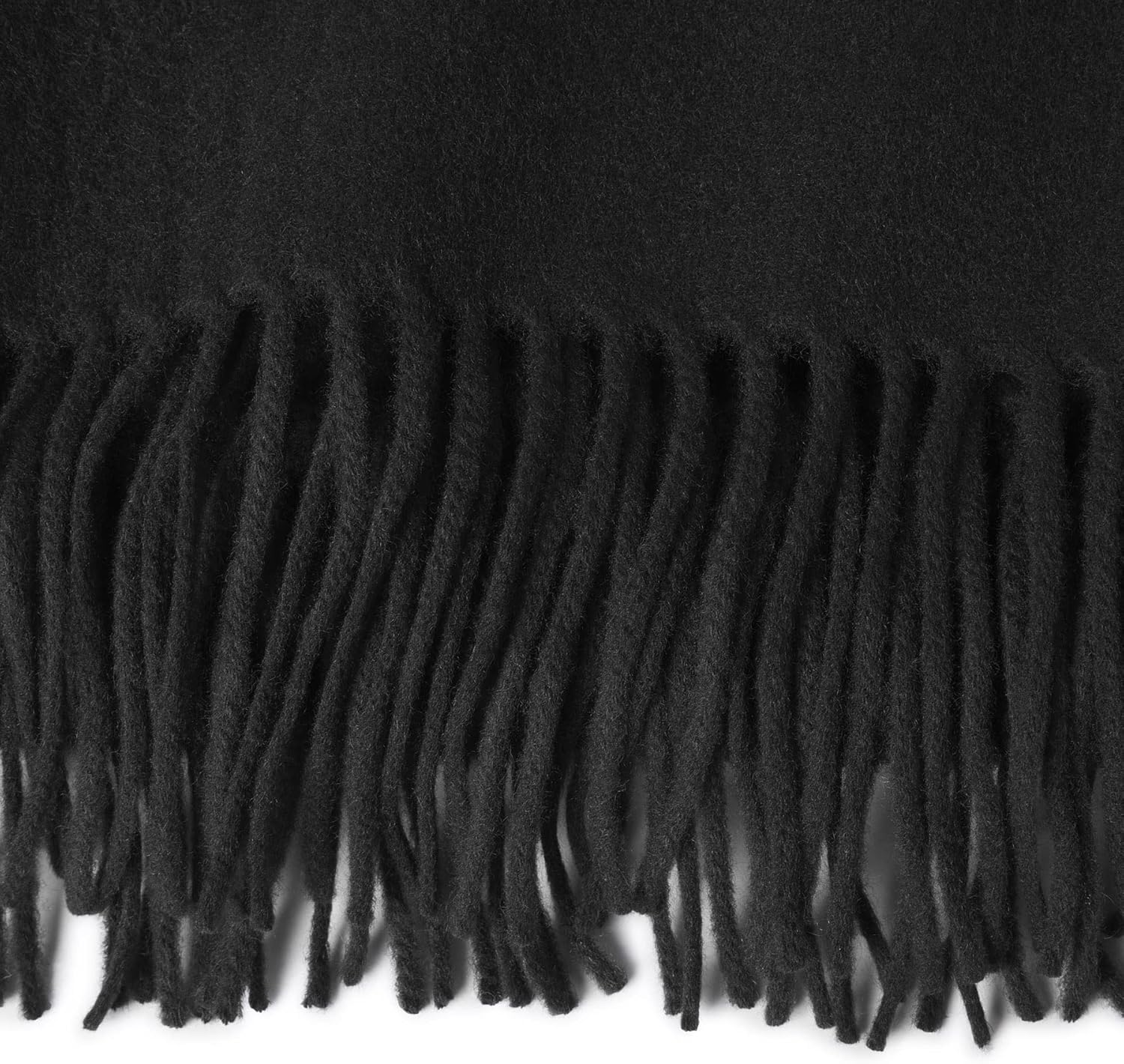 State Cashmere Home Throw Blanket with Decorative Fringe 100% Pure Cashmere Ultra Soft Accent Blanket for Couch, Sofa & Bed (Black, 60"x50") - Image 4