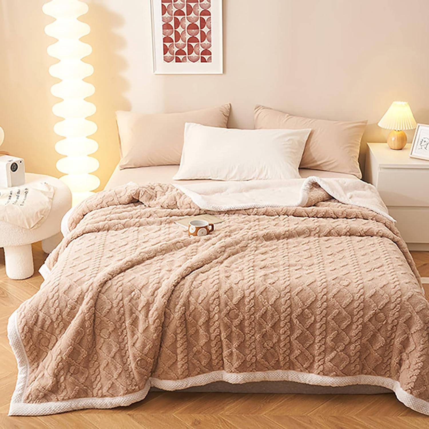 Super Soft Fleece Bed Blankets - Double-Sided, Lightweight and Warm Decorative Throw for Couch or Bed - Luxurious All Season Cozy Blanket - Image 2