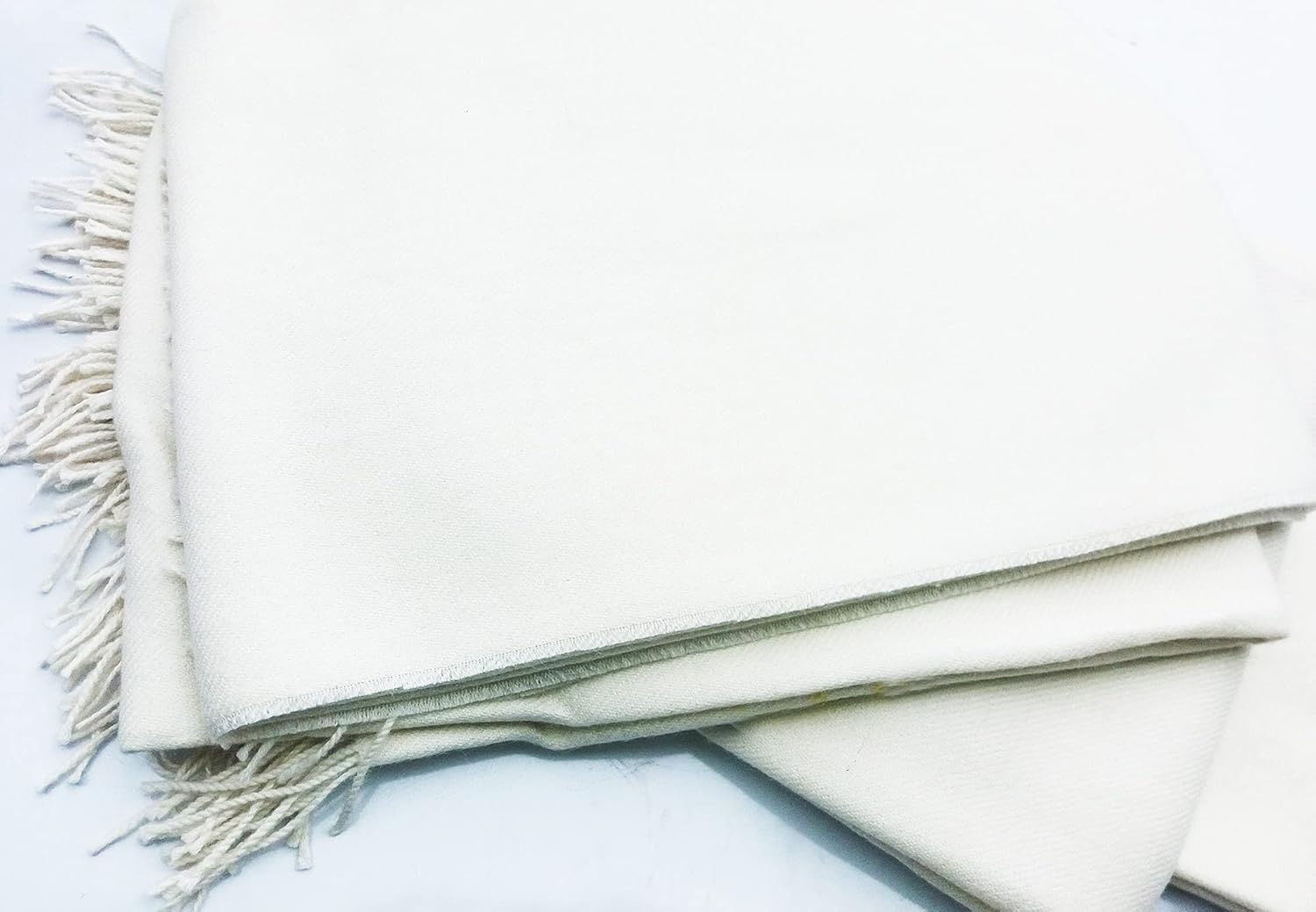 Sweet Dreams Home - Peruvian Royal Super Baby Alpaca Throw Blanket Extra Single-Size (58"x71" in, 700gr) Natural White, No colorants, Organic, Silky, Luxury