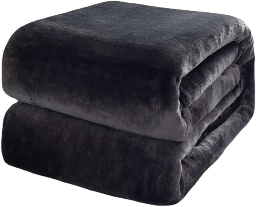 TEOYETTSF Autumn and Winter Warm and Thickened Flannel Throwing Blanket Solid Color Skin-Friendly Adult Home Textile 150x200cm