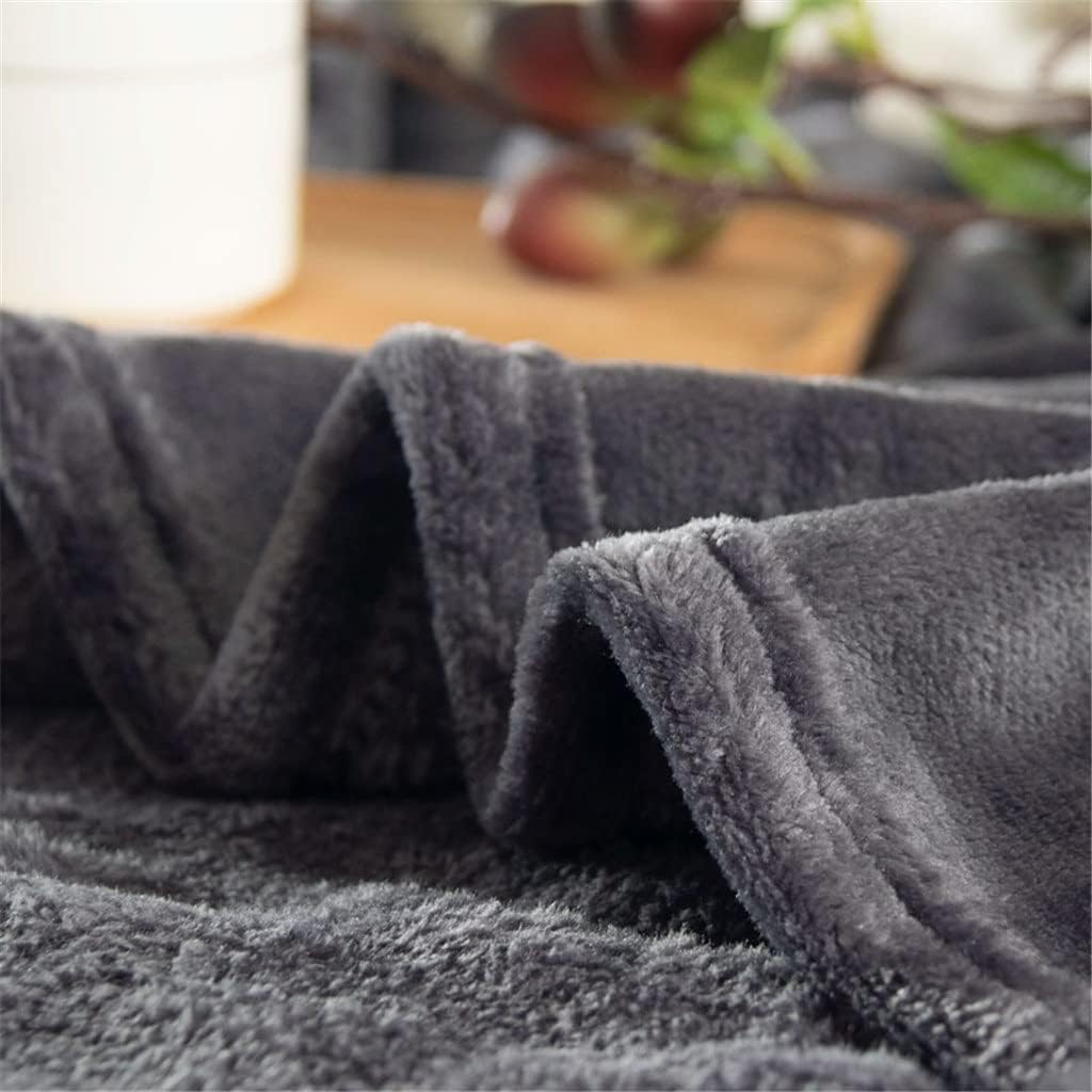 TEOYETTSF Autumn and Winter Warm and Thickened Flannel Throwing Blanket Solid Color Skin-Friendly Adult Home Textile 150x200cm - Image 7